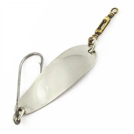 Vintage Luhr Jensen LG Johnson #2, 3/32oz Nickel fishing spoon #24020