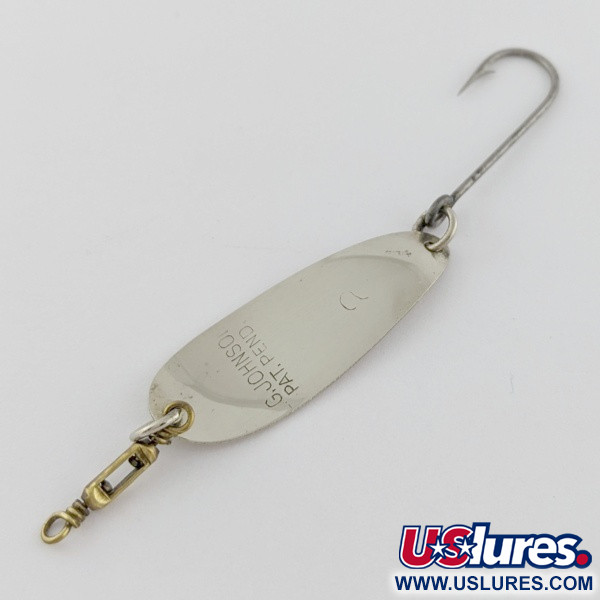 Vintage   Luhr Jensen LG Johnson #2, 3/32oz Nickel fishing spoon #24020