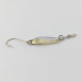 Vintage   Les Davis Canadian Wonder 1, 3/32oz nickel/gold fishing spoon #24021