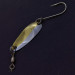 Vintage   Les Davis Canadian Wonder 1, 3/32oz nickel/gold fishing spoon #24021