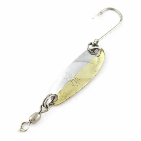 Vintage Les Davis Canadian Wonder 1, 3/32oz nickel/gold fishing spoon #24021