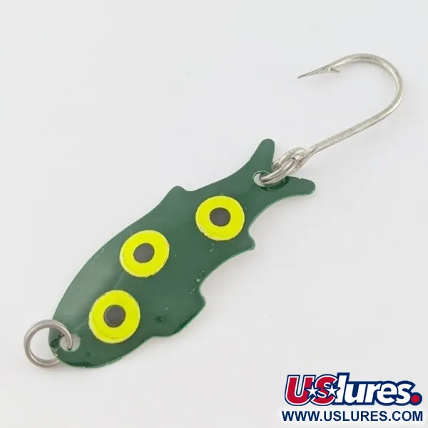 Vintage   Shoff's Big Triple Teazer, 1/16oz Frog fishing spoon #24022