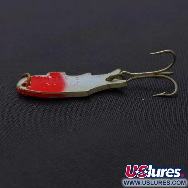 Vintage   Shoff's Triple Teazer, 1/8oz  Red / White fishing spoon #24023