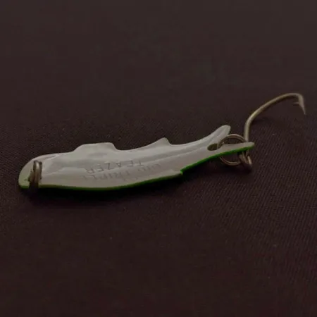 Vintage Shoff's Big Triple Teazer, 1/16oz green fishing spoon #24024