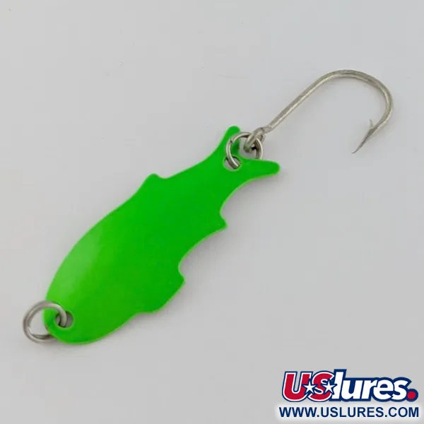 Vintage   Shoff's Big Triple Teazer, 1/16oz green fishing spoon #24024