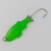 Vintage   Shoff's Big Triple Teazer, 1/16oz green fishing spoon #24024