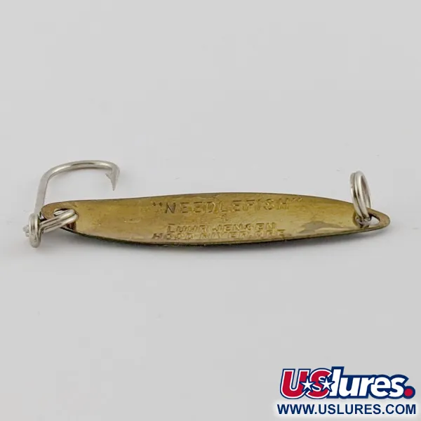 Vintage   Luhr Jensen Needlefish 1, 1/16oz Frog fishing spoon #24025