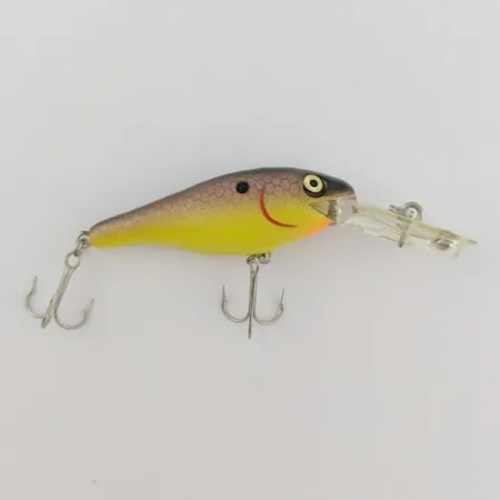 Vintage Rebel Double Deep Shad, 3/16oz brown/yellow fishing lure #24030