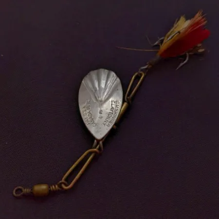 Vintage G.M. Skinner 3 ( pat. Canada 1874), 3/16oz Silver/red spinning lure #24034