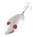Vintage   Herter's Glass Eye Spoon, 2oz nickel/red eyes fishing spoon #24036