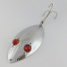 Vintage   Herter's Glass Eye Spoon, 2oz nickel/red eyes fishing spoon #24036