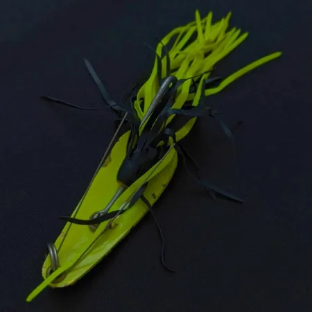 Vintage Strike King Timber King, 1/2oz yellow frog fishing spoon #24039