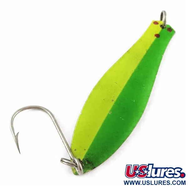 Vintage Prescott Spinner Little Doctor 275, 3/4oz Никель/зелёный fishing spoon #24042