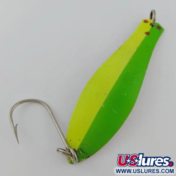 Vintage Prescott Spinner Little Doctor 275, 3/4oz Никель/зелёный fishing spoon #24042