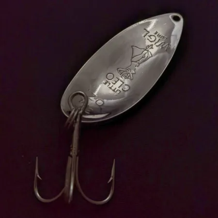 Vintage Seneca Little Cleo (Hula Girl), 3/4oz nickel/blue fishing spoon #24050