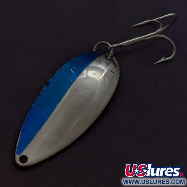 Vintage  Seneca Little Cleo (Hula Girl), 3/4oz nickel/blue fishing spoon #24050