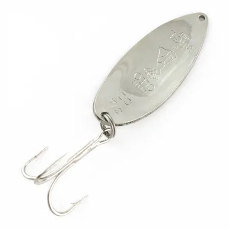 Vintage Seneca Little Cleo (Hula Girl), 3/4oz nickel/blue fishing spoon #24050