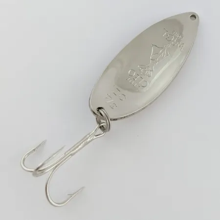 Vintage Seneca Little Cleo (Hula Girl), 3/4oz nickel/blue fishing spoon #24050