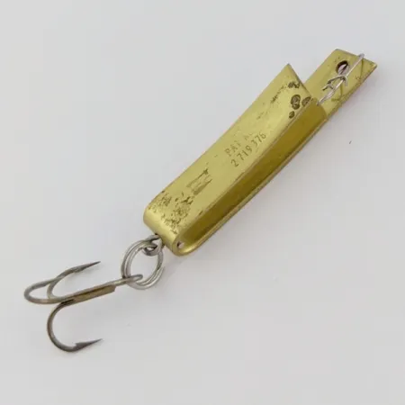 Vintage Luhr Jensen Super-Duper 503, 1/8oz black/gold/red fishing spoon #24052