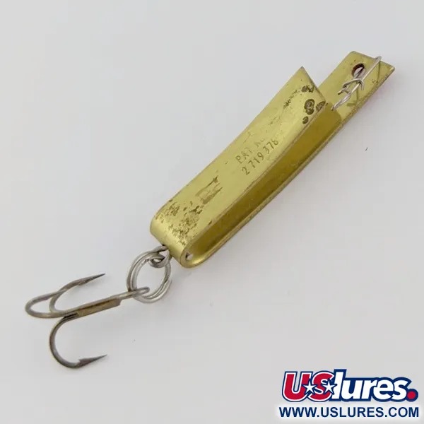 Vintage  Luhr Jensen Super-Duper 503, 1/8oz black/gold/red fishing spoon #24052