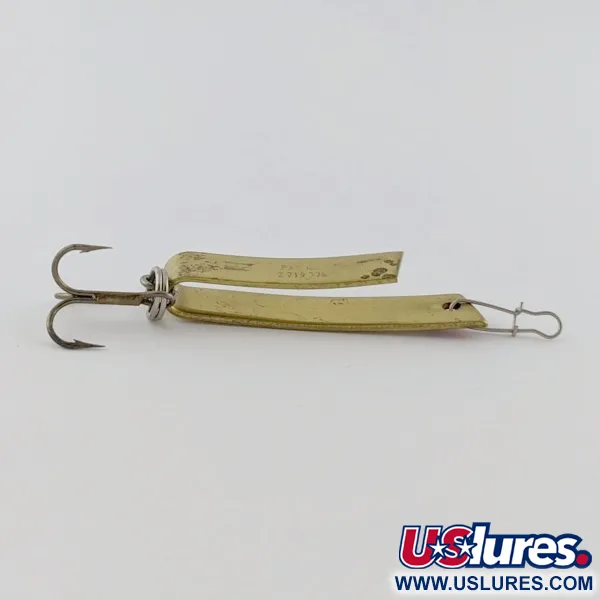 Vintage  Luhr Jensen Super-Duper 503, 1/8oz black/gold/red fishing spoon #24052