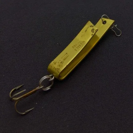 Vintage Luhr Jensen Super-Duper 503, 1/8oz black/gold/red fishing spoon #24052