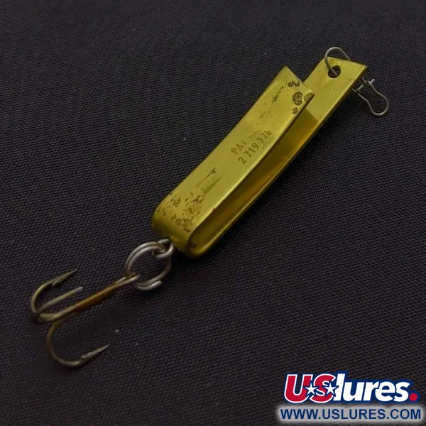 Vintage  Luhr Jensen Super-Duper 503, 1/8oz black/gold/red fishing spoon #24052