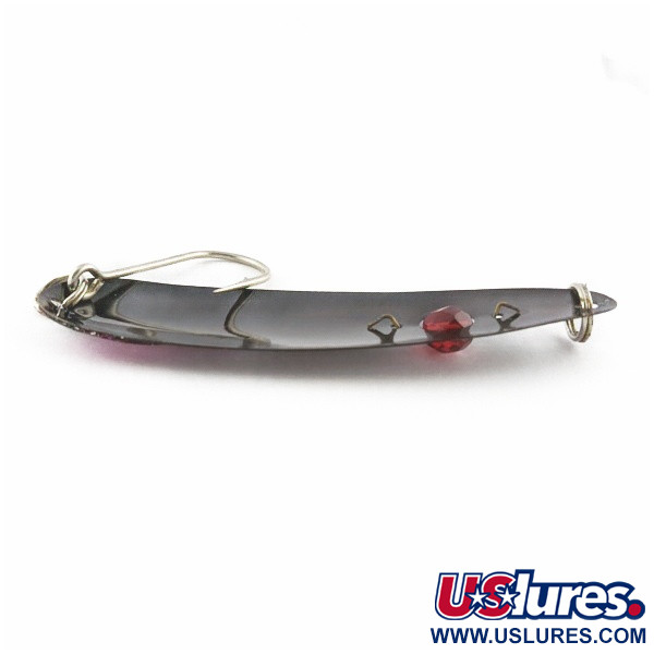 Vintage  Red Eye Lures Red Eye Evil Eye, 1/3oz black fishing spoon #24054