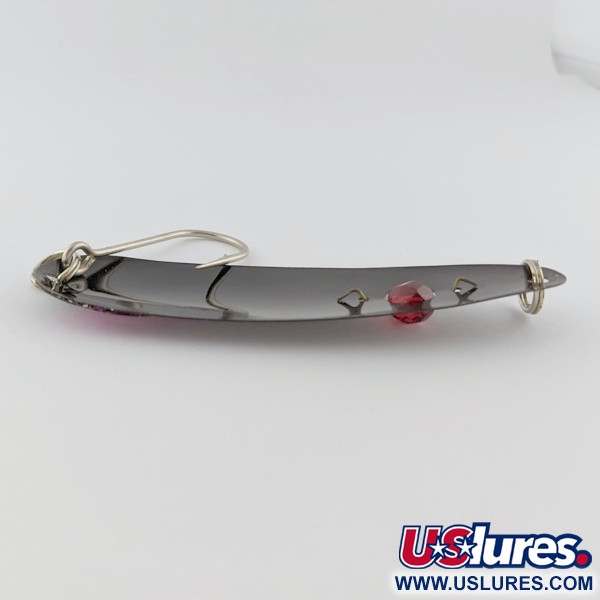 Vintage  Red Eye Lures Red Eye Evil Eye, 1/3oz black fishing spoon #24054