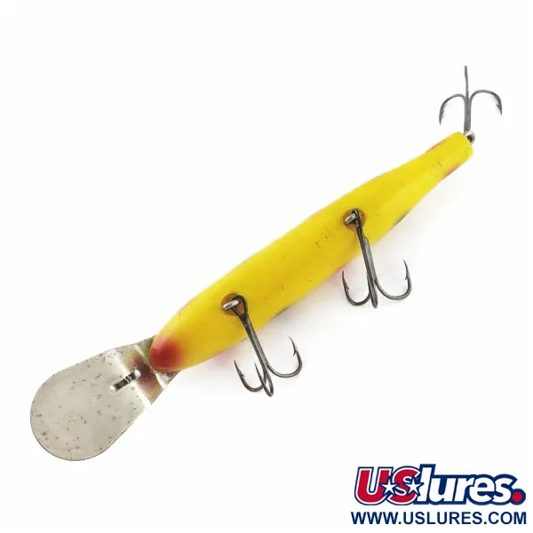 Vintage   Creek Chub Pikie , 3/4oz Yellow fishing lure #24056