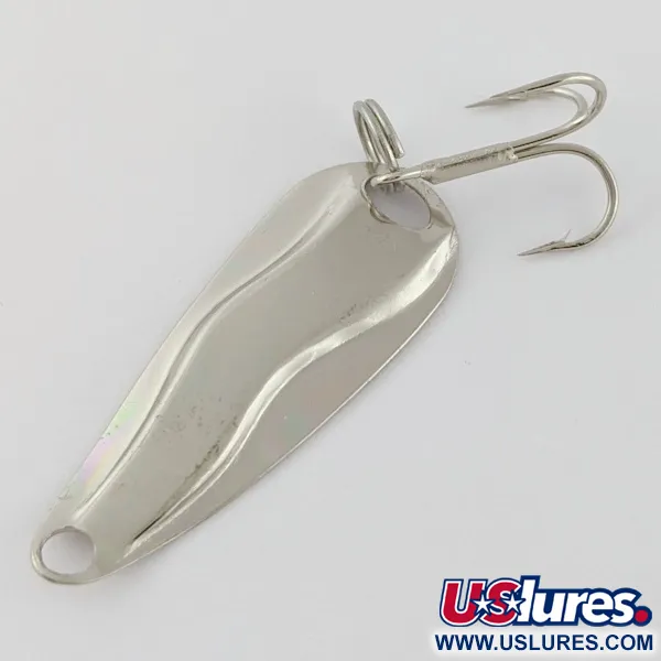 Vintage   Luhr Jensen Hot Shot W, 3/64oz nickel fishing spoon #24061