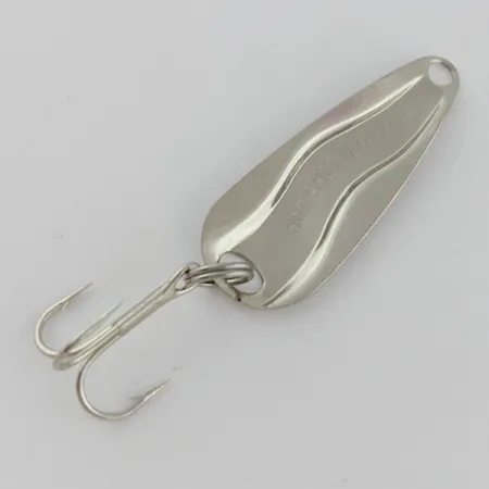 Vintage Luhr Jensen Hot Shot W, 3/64oz nickel fishing spoon #24061