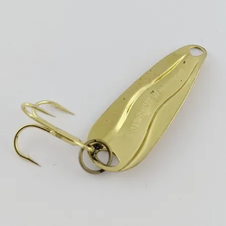 Vintage Luhr Jensen Hot Shot W, 3/64oz gold fishing spoon #24062