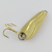 Vintage   Luhr Jensen Hot Shot W, 3/64oz gold fishing spoon #24062