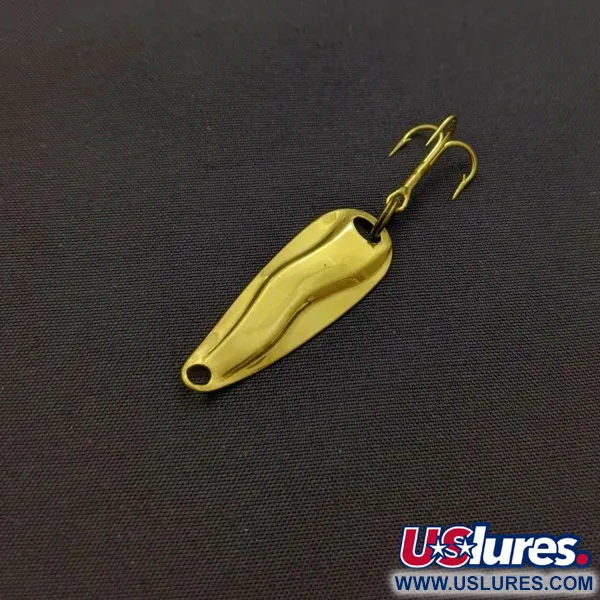 Vintage   Luhr Jensen Hot Shot W, 3/64oz gold fishing spoon #24062