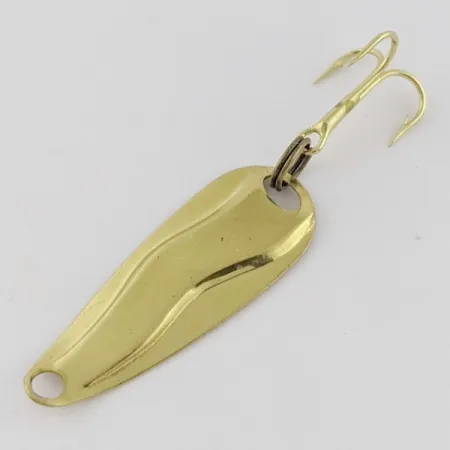 Vintage Luhr Jensen Hot Shot W, 3/64oz gold fishing spoon #24062