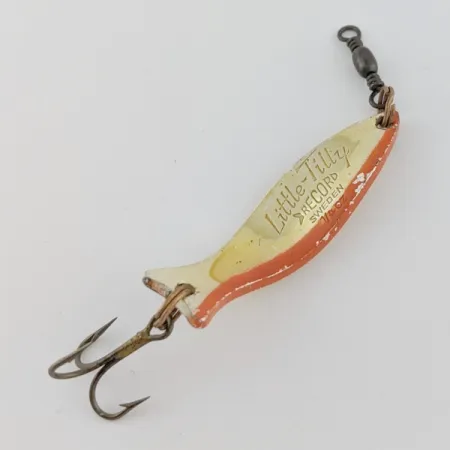 Vintage Little Tilly Record Sweden, 1/4oz gold fishing spoon #24067
