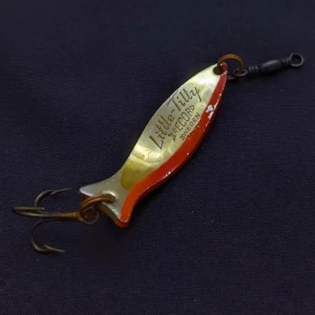 Vintage Little Tilly Record Sweden, 1/4oz gold fishing spoon #24067