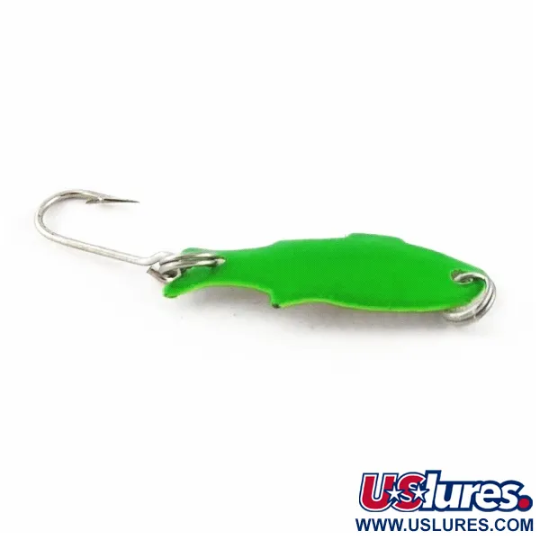 Vintage Shoff's Triple Teazer, 1/32oz green fishing spoon #24070