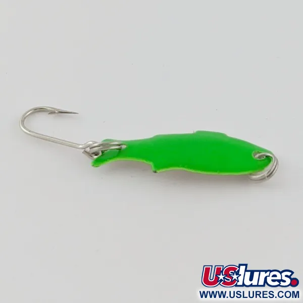 Vintage Shoff's Triple Teazer, 1/32oz green fishing spoon #24070