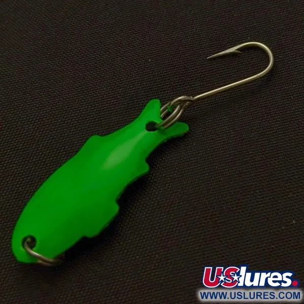 Vintage Shoff's Triple Teazer, 1/32oz green fishing spoon #24070