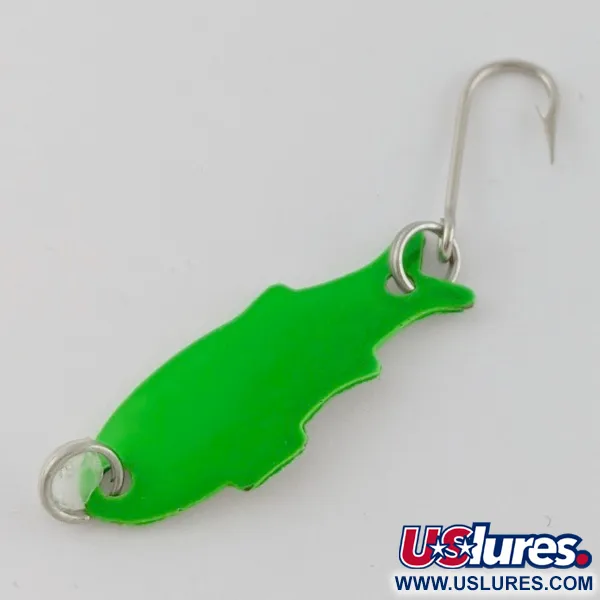 Vintage Shoff's Triple Teazer, 1/32oz green fishing spoon #24070