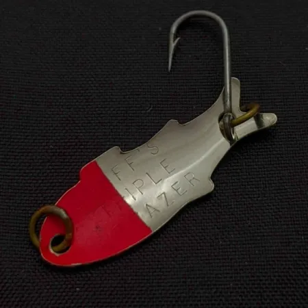 Vintage Shoff's Triple Teazer, 1/32oz  Red / Nickel fishing spoon #24071