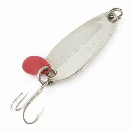 Vintage Les Davis Hotrod, 3/16oz nickel/red fishing spoon #24072