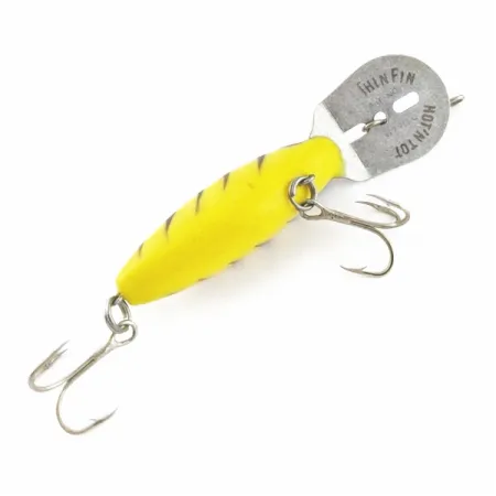 Vintage Storm Hot'N'Tot Thin Fin, 1/4oz yellow fishing lure #24074