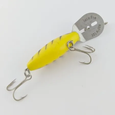 Vintage Storm Hot'N'Tot Thin Fin, 1/4oz yellow fishing lure #24074