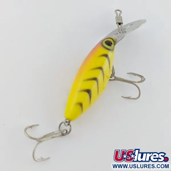 Vintage Storm Hot'N'Tot Thin Fin, 1/4oz yellow fishing lure #24074