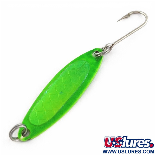 Vintage   Luhr Jensen Needlefish 1, 1/16oz Green fishing spoon #24078