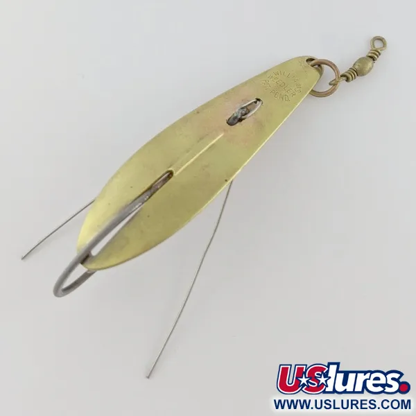Vintage Williams Weedler, 3/5oz Brass fishing spoon #24080