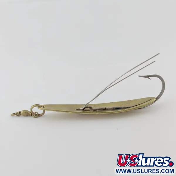 Vintage Williams Weedler, 3/5oz Brass fishing spoon #24080